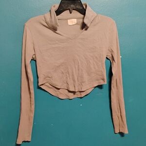 Gray Women's Long Sleeve Top
